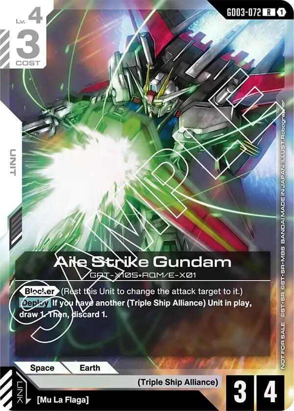 Aile Strike Gundam (Store Tournament Participant Pack 03) - Gundam Promotional Cards - GD03-072 - Holo - NM