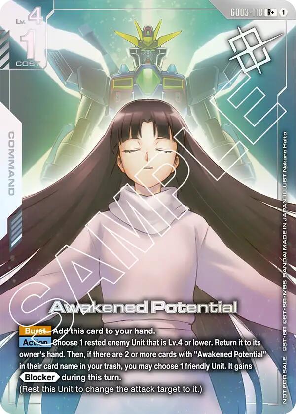 Awakened Potential (Store Tournament Winner Pack 03) - Gundam Promotional Cards - GD03-118 - Holo - NM