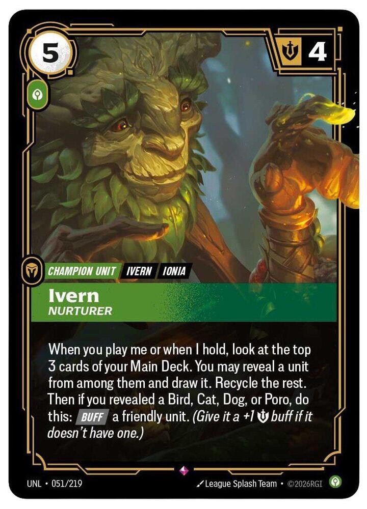 Ivern, Nurturer - Unleashed - 051/219 - Foil - NM