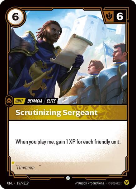 Scrutinizing Sergeant - Unleashed - 157/219 - Foil - NM