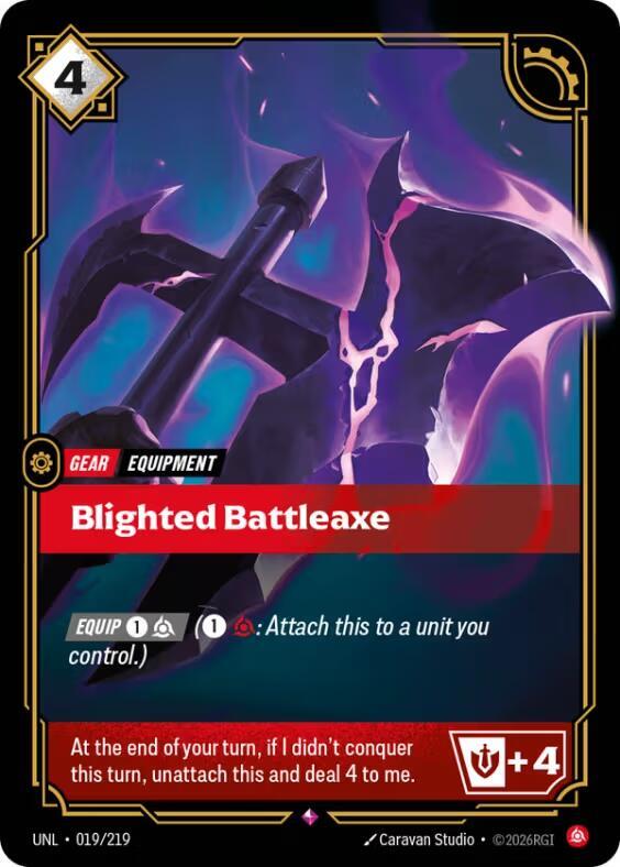 Blighted Battleaxe - Unleashed - 019/219 - Foil - NM