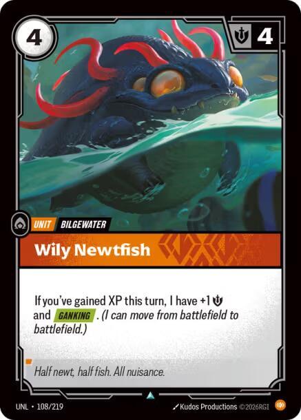 Wily Newtfish - Unleashed - 108/219 - Foil - NM
