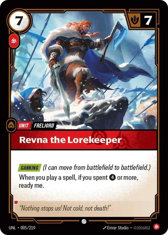 Revna the Lorekeeper - Unleashed - 005/219 - Foil - NM