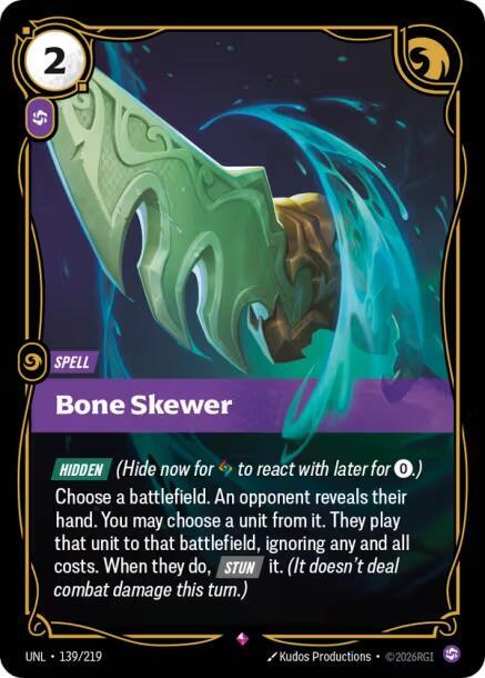 Bone Skewer - Unleashed - 139/219 - Foil - NM