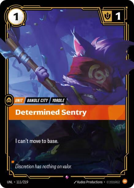 Determined Sentry - Unleashed - 111/219 - Foil - NM