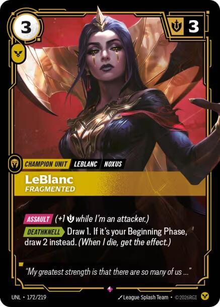 LeBlanc, Fragmented - Unleashed - 172/219 - Foil - NM