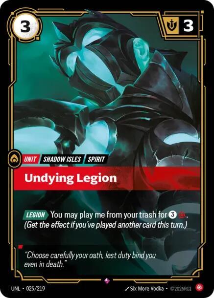 Undying Legion - Unleashed - 025/219 - Foil - NM