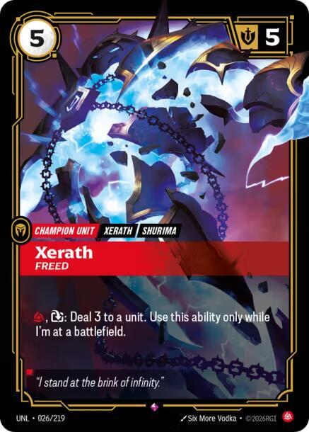 Xerath, Freed - Unleashed - 026/219 - Foil - NM