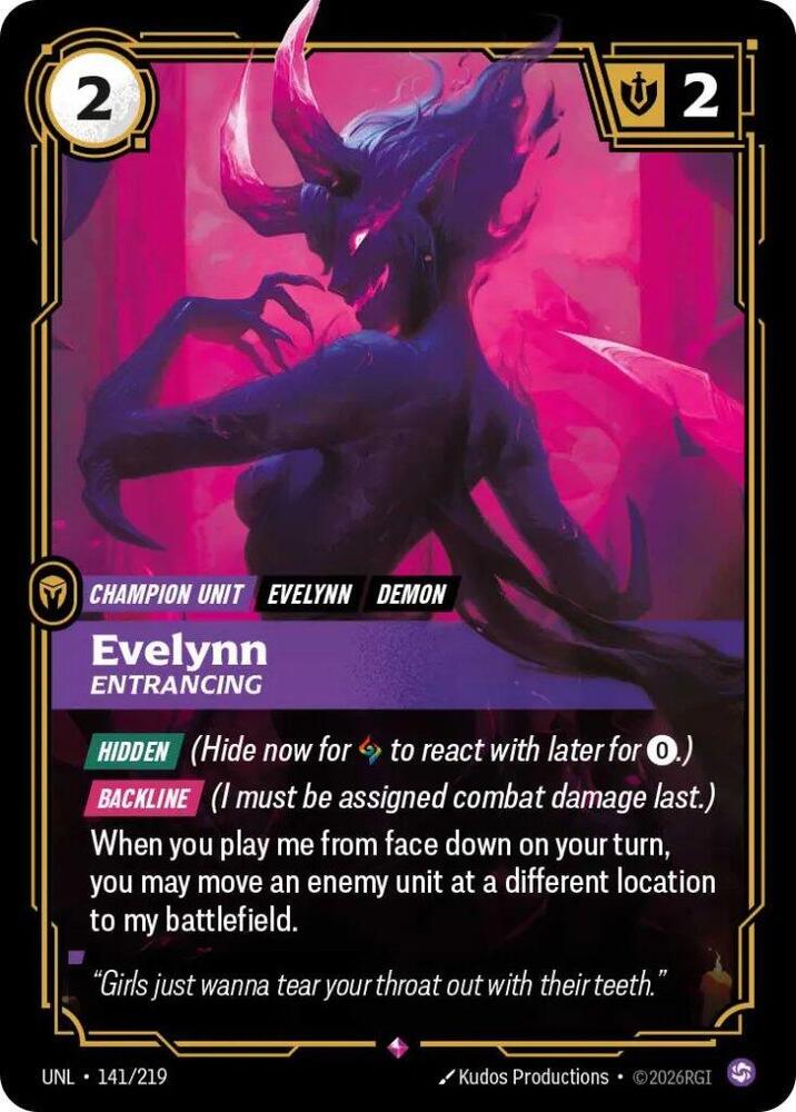 Evelynn, Entrancing - Unleashed - 141/219 - Foil - NM
