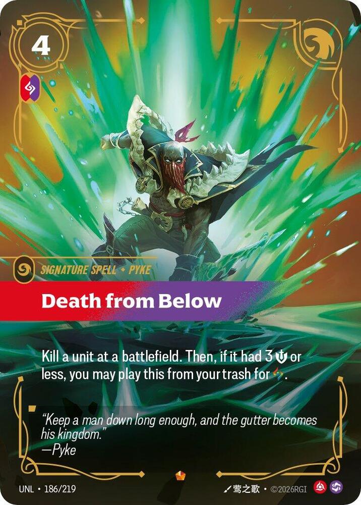 Death from Below - Unleashed - 186/219 - Foil - NM