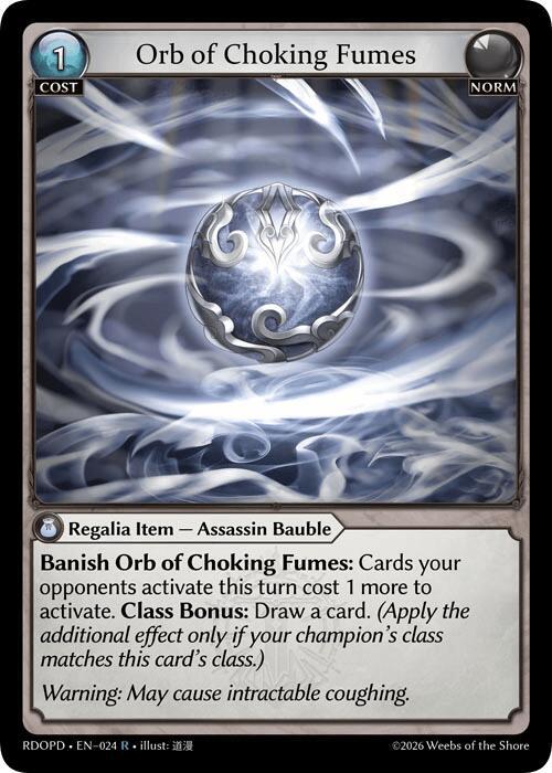 Orb of Choking Fumes - Radiant Origins: Pantheon - 024 - - NM