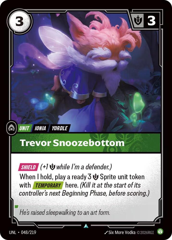 Trevor Snoozebottom - Unleashed - 048/219 - Foil - NM