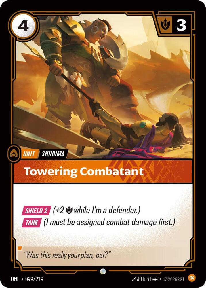 Towering Combatant - Unleashed - 099/219 - Foil - NM