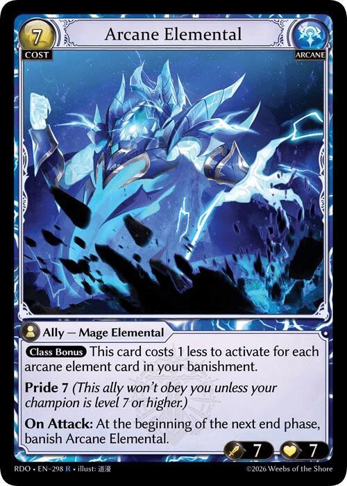 Arcane Elemental - Radiant Origins - 298 - - NM