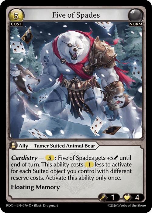 Five of Spades - Radiant Origins - 076 - - NM