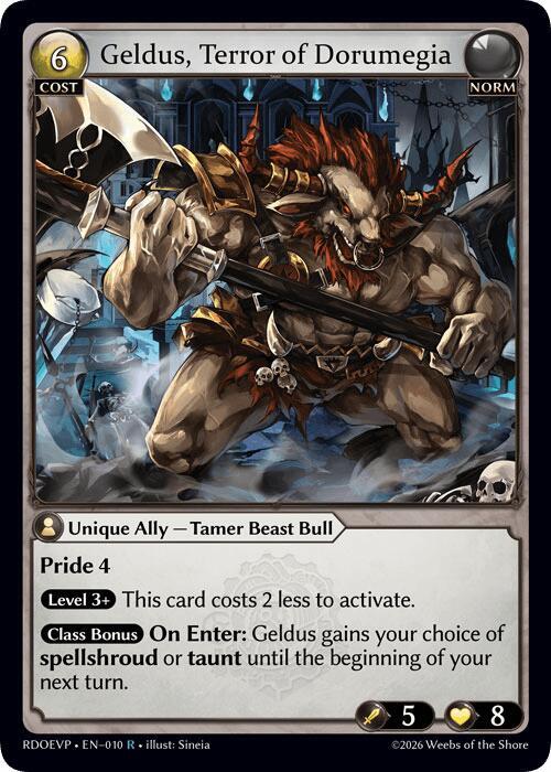 Geldus, Terror of Dorumegia - Radiant Origins Event Pack - 010 - - NM