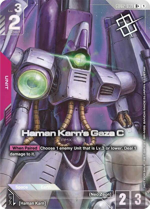 Haman Karns Gaza C Store Tournament Winner Pack 04 - Gundam Promotional Cards - GD02-039 - Holo - NM