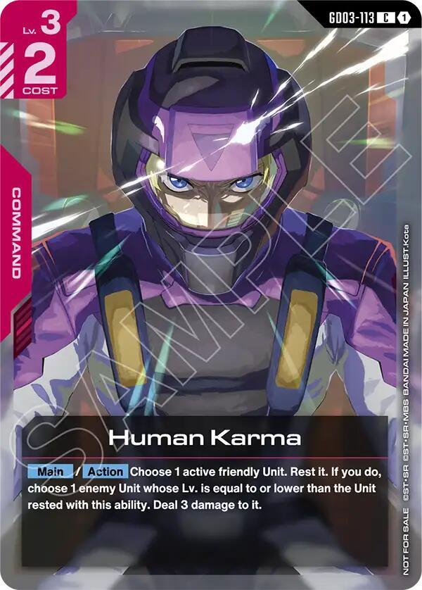 Human Karma Store Tournament Participant Pack 04 - Gundam Promotional Cards - GD03-113 - Holo - NM