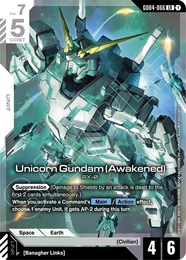 Unicorn Gundam Awakened - Phantom Aria - GD04-066 - Holo - NM