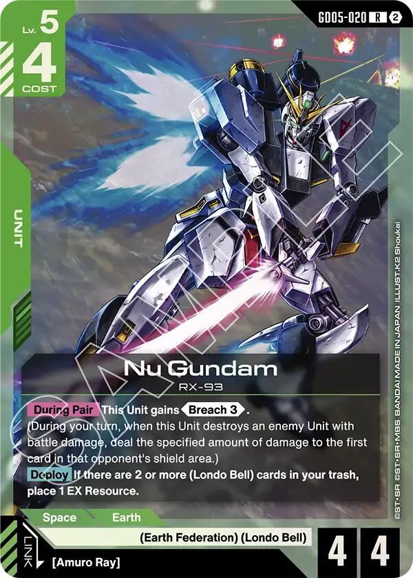 Nu Gundam GD05 020 - Freedom Ascension - GD05-020 - Holo - NM
