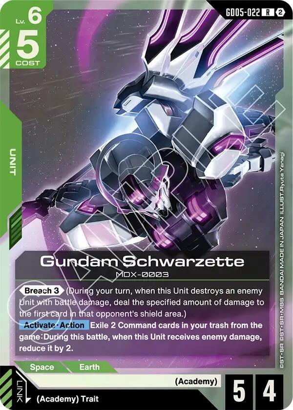 Gundam Schwarzette - Freedom Ascension - GD05-022 - Holo - NM