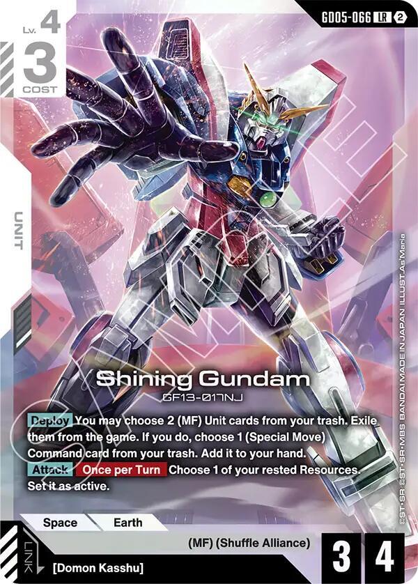 Shining Gundam GD05 066 - Freedom Ascension - GD05-066 - Holo - NM