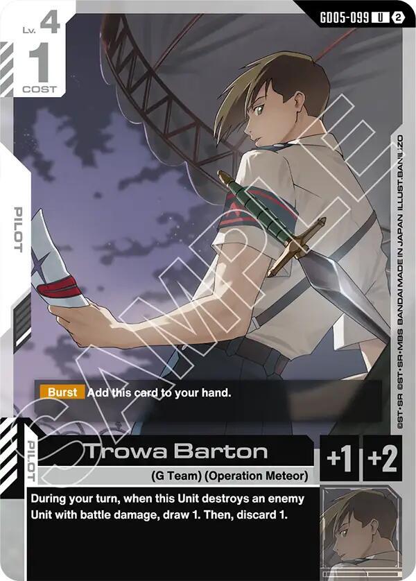 Trowa Barton - Freedom Ascension - GD05-099 - NM