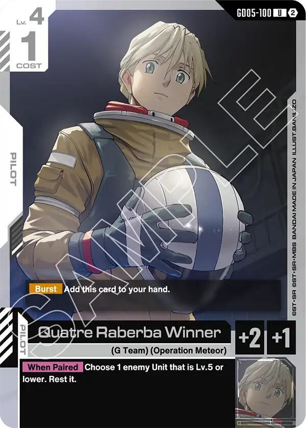 Quatre Raberba Winner - Freedom Ascension - GD05-100 - NM