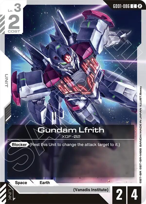 Gundam Lfrith - Deck Build Box Freedom Ascension - GD01-086 - NM