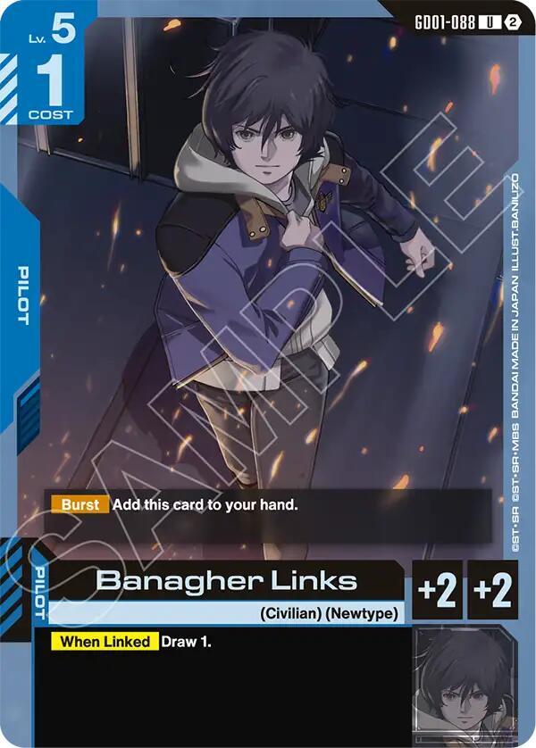 Banagher Links - Deck Build Box Freedom Ascension - GD01-088 - NM
