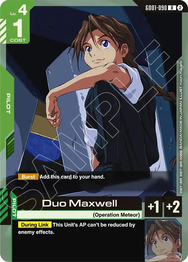 Duo Maxwell - Deck Build Box Freedom Ascension - GD01-090 - NM