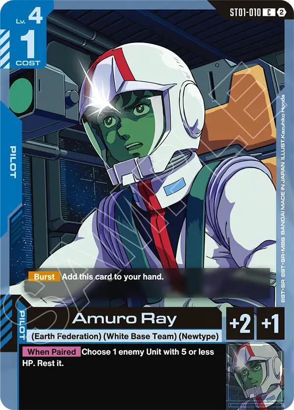 Amuro Ray - Deck Build Box Freedom Ascension - ST01-010 - NM