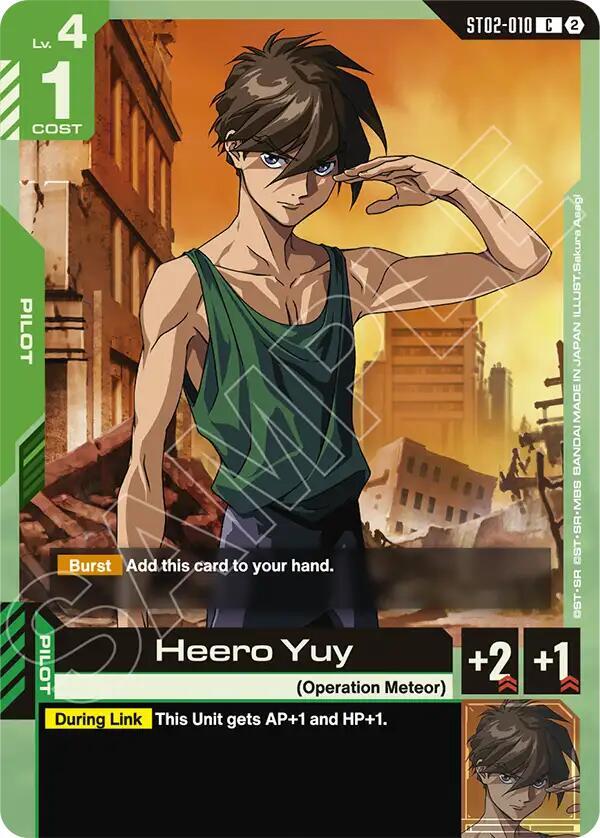 Heero Yuy - Deck Build Box Freedom Ascension - ST02-010 - NM