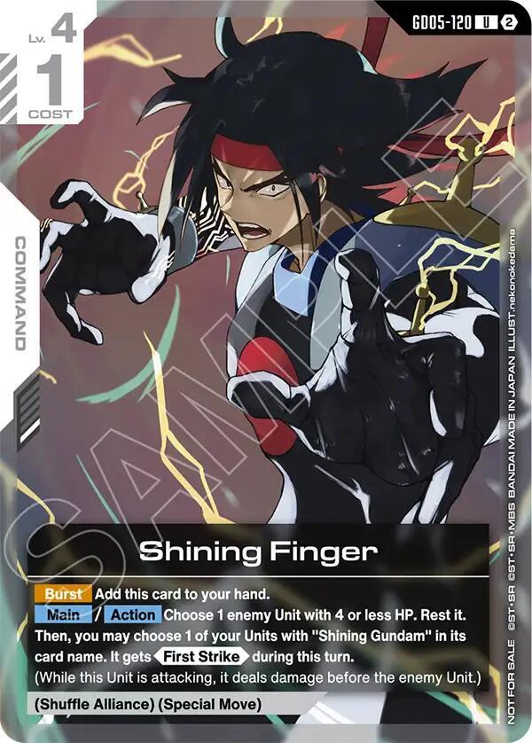Shining Finger GD05 Release Event - Gundam Promotional Cards - GD05-120 - Holo - NM