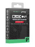 Palms Off Gaming Blackout Deck Sleeves - Japanese Mini Size - 60pc - Black - Matte