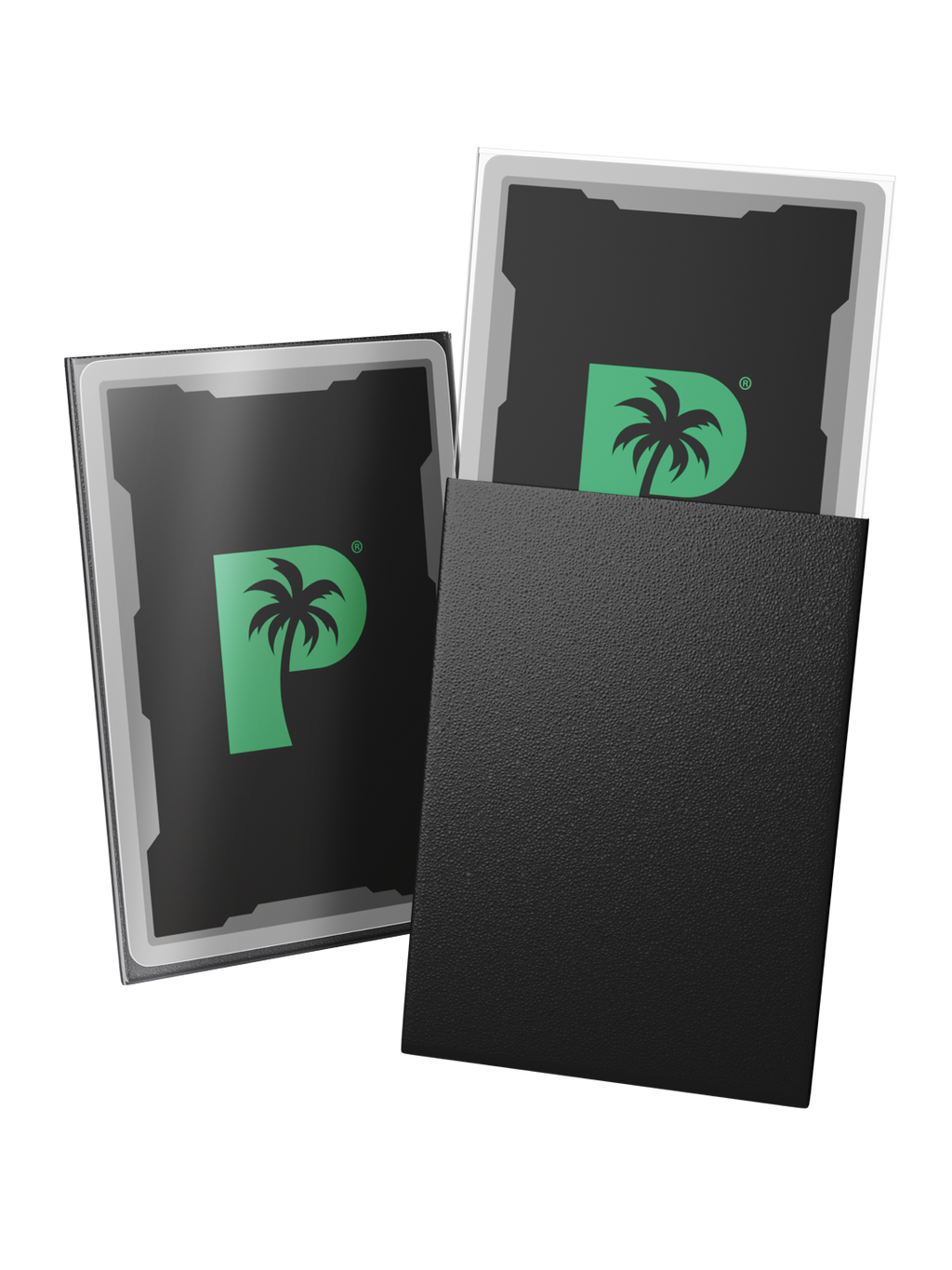 Palms Off Gaming Blackout Deck Sleeves - Japanese Mini Size - 60pc - Black - Matte