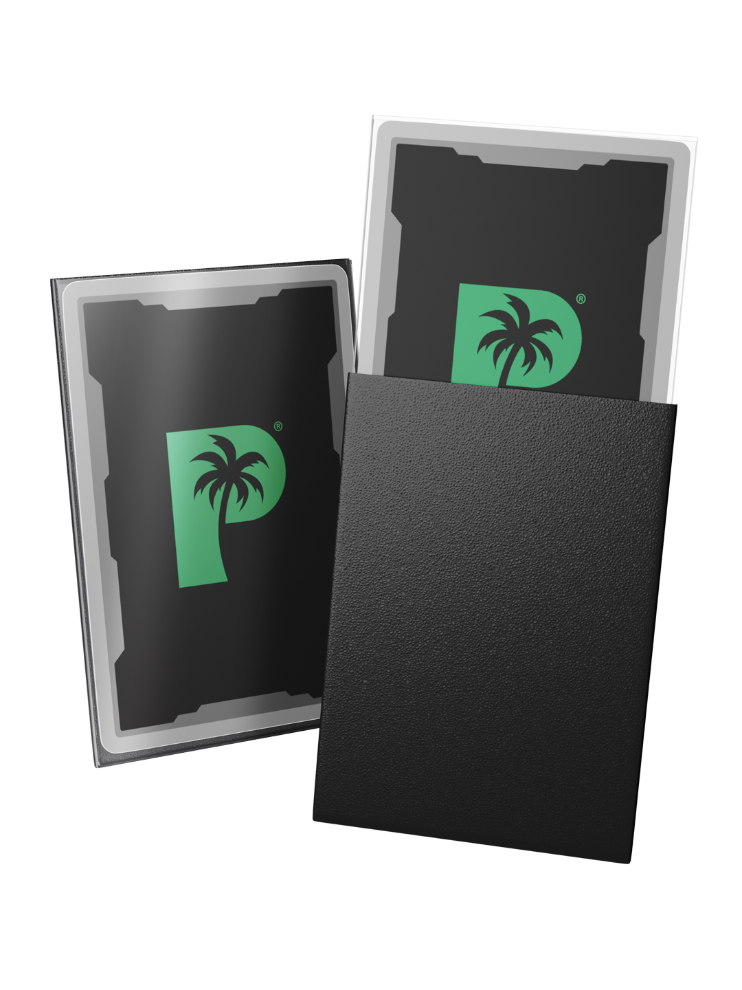 Palms Off Gaming Blackout Deck Sleeves - Japanese Mini Size - 60pc - Black - Matte