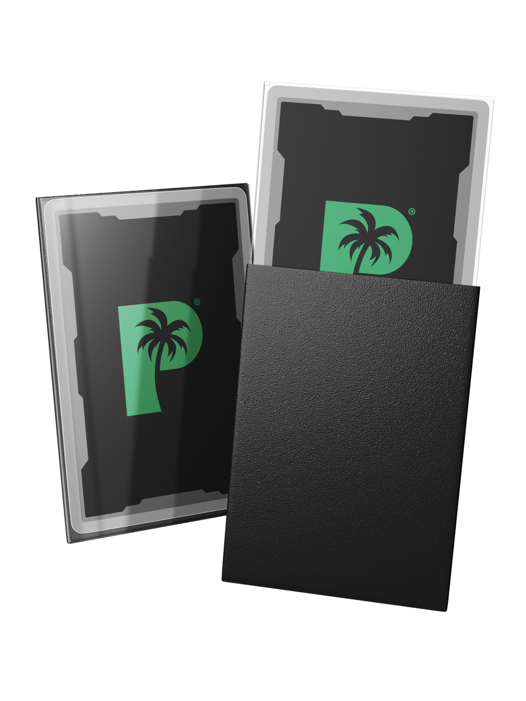 Palms Off Gaming Blackout Deck Sleeves - Japanese Mini Size - 60pc - Black