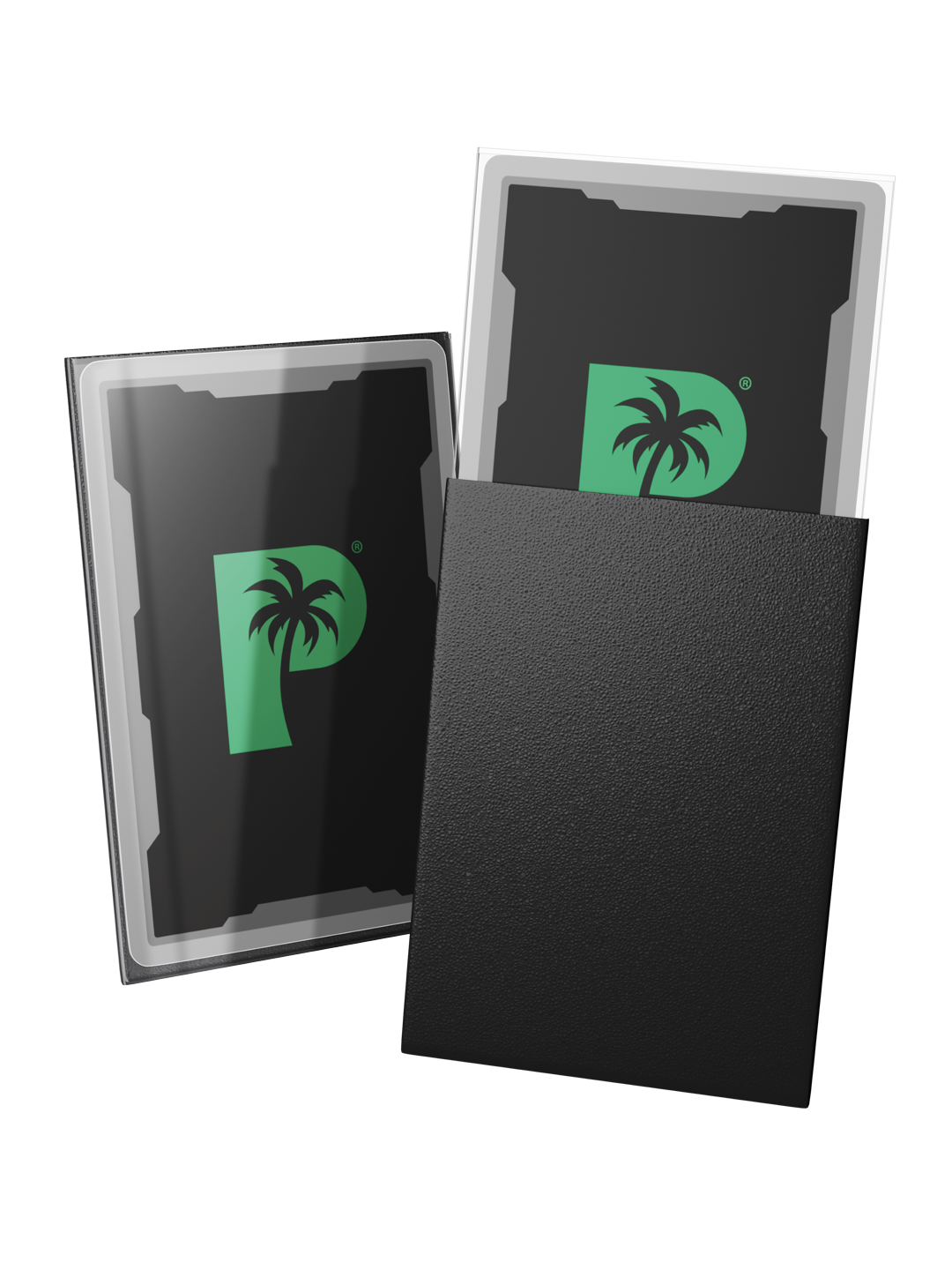 Palms Off Gaming Blackout Deck Sleeves - Japanese Mini Size - 60pc - Black