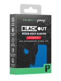 Palms Off Gaming Blackout Deck Sleeves - Japanese Mini Size - 60pc - Blue - Matte