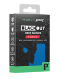 Palms Off Gaming Blackout Deck Sleeves - Japanese Mini Size - 60pc - Blue