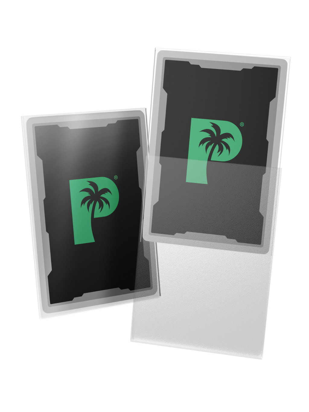 Palms Off Gaming Blackout Deck Sleeves - Japanese Mini Size - 60pc - Clear - Matte