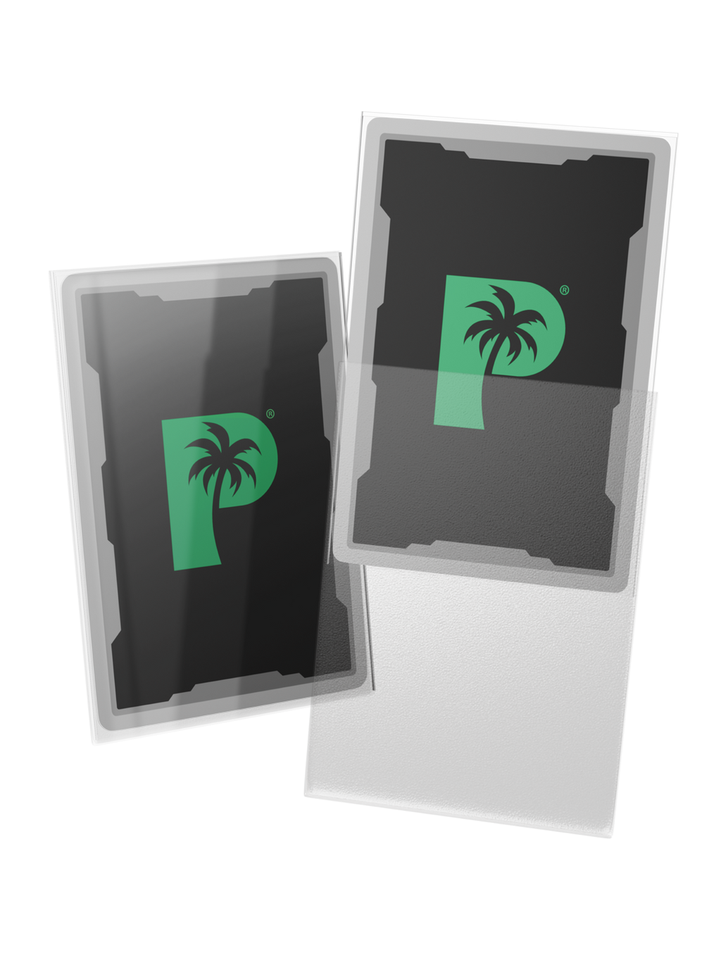 Palms Off Gaming Blackout Deck Sleeves - Japanese Mini Size - 60pc - Clear