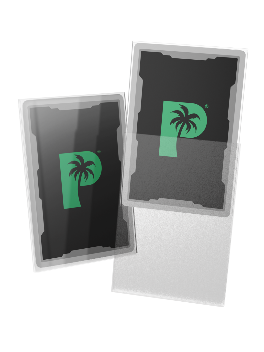 Palms Off Gaming Blackout Deck Sleeves - Japanese Mini Size - 60pc - Clear