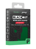 Palms Off Gaming Blackout Deck Sleeves - Japanese Mini Size - 60pc - Green - Matte
