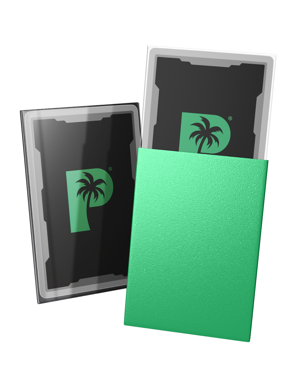 Palms Off Gaming Blackout Deck Sleeves - Japanese Mini Size - 60pc - Jade