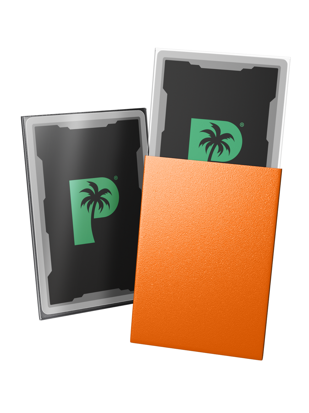 Palms Off Gaming Blackout Deck Sleeves - Japanese Mini Size - 60pc - Orange - Matte