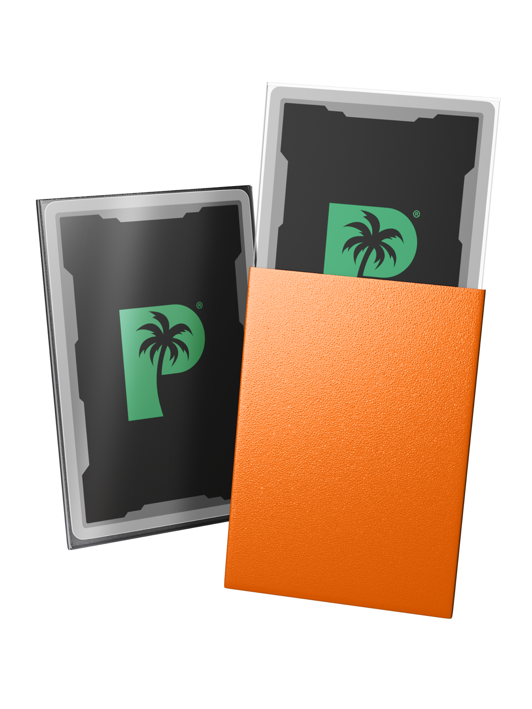 Palms Off Gaming Blackout Deck Sleeves - Japanese Mini Size - 60pc - Orange - Matte
