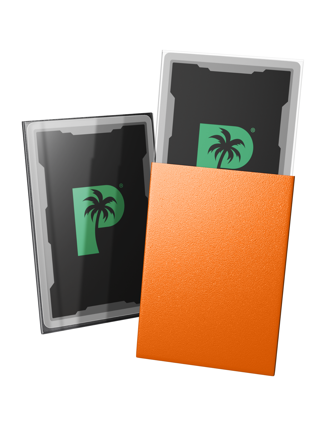 Palms Off Gaming Blackout Deck Sleeves - Japanese Mini Size - 60pc - Orange