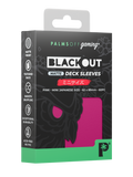 Palms Off Gaming Blackout Deck Sleeves - Japanese Mini Size - 60pc - Pink - Matte